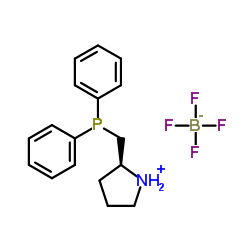 (2S)-2-[(Diphenylphosphino)methyl]pyrrolidinium tetrafluoroborate Structure