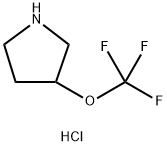 3-(三氟甲氧基)吡咯烷盐酸盐结构式