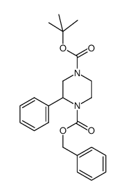 1-benzyl 4-tert-butyl 2-phenylpiperazine-1,4-dicarboxylate Structure