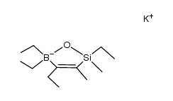 potassium (2,4,5,5-tetraethyl-2,5-dihydro-2,3-dimethyl-1,2,5-oxasilaboratolate)结构式