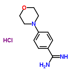 4-(吗啉-4-基)苯-1-甲脒盐酸盐结构式
