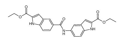 1H-indole-2,5-dicarboxylic acid 2-ethyl ester 5-{[2-(ethoxycarbonyl)-1H-indol-5-yl]-amide} Structure