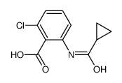 2-氯-6-[(环丙基羰基)氨基]苯甲酸结构式