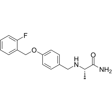 (S)-2-[[4-[(2-氟苄基)氧基]苄基]氨基]丙酰胺结构式