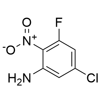 5-氯-3-氟-2-硝基苯胺结构式
