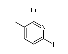 2-bromo-3,6-diiodopyridine结构式
