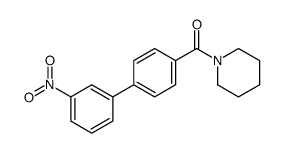 (3-硝基-[1,1-联苯]-4-基)(哌啶-1-基)甲酮结构式