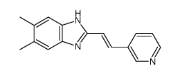 (E)-2-[2-(3-Pyridyl)vinyl]-5,6-dimethyl-1H-benzimidazole Structure