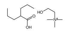 2-hydroxyethyl(trimethyl)azanium,2-propylpentanoic acid Structure