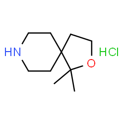 1,1-二甲基-2-氧杂-8-氮杂螺[4.5]癸烷盐酸盐结构式