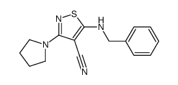 5-(Benzylamino)-3-(1-pyrrolidinyl)-1,2-thiazole-4-carbonitrile Structure