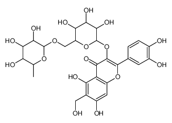 3-[[6-O-(6-deoxy-alpha-L-mannopyranosyl)-beta-D-glucopyranosyl]oxy]-2-(3,4-dihydroxyphenyl)-5,7-dihydroxy-6-(hydroxymethyl)-4H-benzopyran-4-one picture