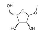 α,β-1-methyl-L-ribofuranoside结构式