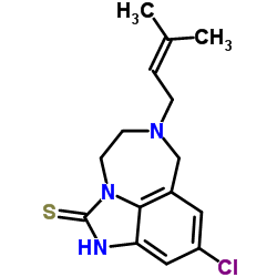 9-chloro-6-(3-methylbut-2-en-1-yl)-4,5,6,7-tetrahydroimidazo[4,5,1-jk][1,4]benzodiazepine-2-thiol Structure