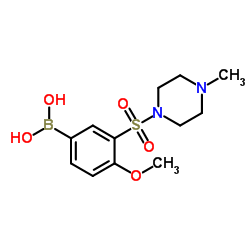 (4-Methoxy-3-((4-Methylpiperazin-1-yl)sulfonyl)phenyl)boronic acid Structure