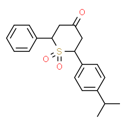 Tetrahydro-2-[4-(1-methylethyl)phenyl]-6-phenyl-4H-thiopyran-4-one 1,1-dioxide Structure