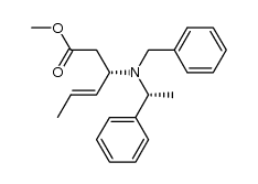 Methyl (3S,αR)-(E)-3-[N-benzyl-N-(α-methylbenzyl)amino]hex-4-enoate Structure