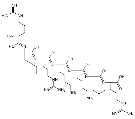 (2S)-2-[[(2S)-2-[[(2S)-6-amino-2-[[(2S)-6-amino-2-[[(2S)-2-[[(2S,3S)-2-[[(2S)-2-amino-5-(diaminomethylideneamino)pentanoyl]amino]-3-methylpentanoyl]amino]-5-(diaminomethylideneamino)pentanoyl]amino]hexanoyl]amino]hexanoyl]amino]-4-methylpentanoyl]amino]-5结构式