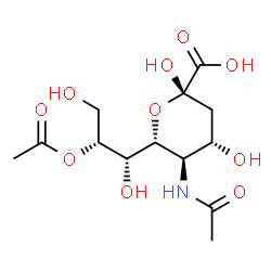 8-O-acetyl-N-acetylneuraminic acid Structure