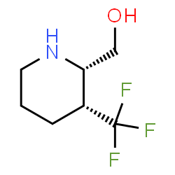 ((2S,3R)-3-(三氟甲基)哌啶-2-基)甲醇结构式