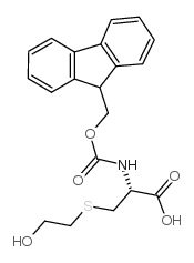 N-芴甲氧羰基-S-2-羟乙基-L-半胱氨酸结构式