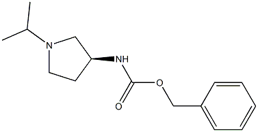 N-[(3S)-1-(丙-2-基)吡咯烷-3-基]氨基甲酸苄酯结构式