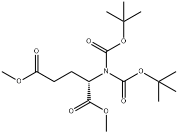 L-Glutamic acid, N,N-bis[(1,1-dimethylethoxy)carbonyl]-, 1,5-dimethyl ester Structure