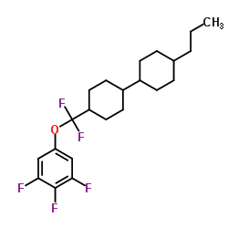 5-[Difluoro[(trans,trans)-4'-propyl[1,1'-bicyclohexyl]-4-yl]methoxy]-1,2,3-trifluorobenzene Structure