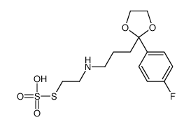 2-[3-[2-(p-Fluorophenyl)-1,3-dioxolan-2-yl]propyl]aminoethanethiol sulfate结构式