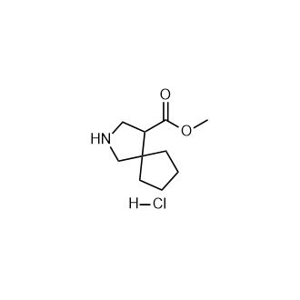 2-氮杂螺[4.4]壬烷-4-羧酸甲酯盐酸盐结构式