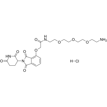 Thalidomide-O-amido-PEG3-C2-NH2 hydrochloride图片