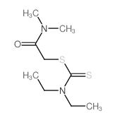 Carbamodithioic acid,diethyl-, 2-(dimethylamino)-2-oxoethyl ester (9CI)结构式