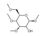 1,3,4,6-tetra-O-methyl-β-D-glucopyranoside Structure