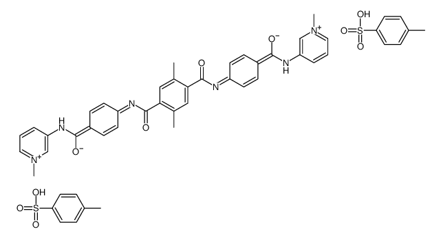 2,5-dimethyl-1-N,4-N-bis[4-[(1-methylpyridin-1-ium-3-yl)carbamoyl]phenyl]benzene-1,4-dicarboxamide,4-methylbenzenesulfonate结构式