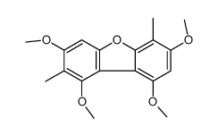 1,3,7,9-tetramethoxy-2,6-dimethyldibenzofuran结构式