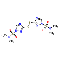 3,3'-Disulfanediylbis(N,N-dimethyl-1H-1,2,4-triazole-1-sulfonamide)结构式