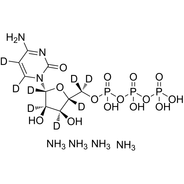 Cytidine 5'-Triphosphate ammonium salt-d8 Structure