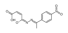 (E)-4-[2-[1-(4-nitrophenyl)ethylidene]hydrazinyl]-4-oxobut-2-enoate Structure