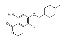 4-((1-甲基哌啶-4-基)甲氧基)-2-氨基-5-甲氧基苯甲酸乙酯结构式
