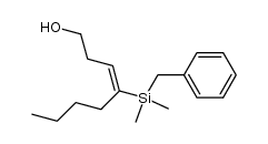 (E)-4-benzyldimethylsilyl-3-octen-1-ol结构式