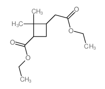 Cyclobutaneacetic acid,3-(ethoxycarbonyl)-2,2-dimethyl-, ethyl ester结构式