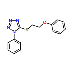 5-[(2-PHENOXYETHYL)THIO]-1-PHENYL-1H-TETRAZOLE结构式