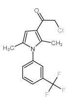 2-氯-1-[2,5-二甲基-1-[3-(三氟甲基)苯基]-1H-吡咯-3-基]-1-乙酮结构式