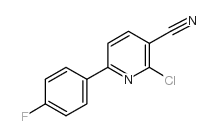 2-氯-6-(4-氟苯基)烟酸腈结构式
