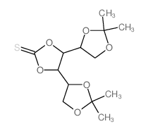 4,5-bis(2,2-dimethyl-1,3-dioxolan-4-yl)-1,3-dioxolane-2-thione结构式
