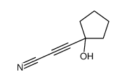 3-(1-hydroxycyclopentyl)prop-2-ynenitrile结构式
