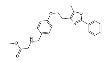 N-[[4-[2-(5-Methyl-2-phenyl-4-oxazolyl)ethoxy]phenyl]methyl]glycine Methyl Ester结构式