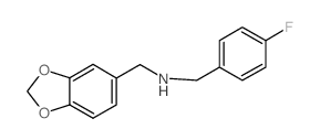 苯并[1,3]二氧代l-5-甲基-(4-氟-苄基)-胺结构式