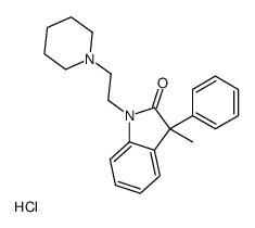 3-methyl-3-phenyl-1-(2-piperidin-1-ium-1-ylethyl)indol-2-one,chloride Structure