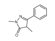 1,4-dimethyl-3-phenylpyrazol-5(4H)-one结构式